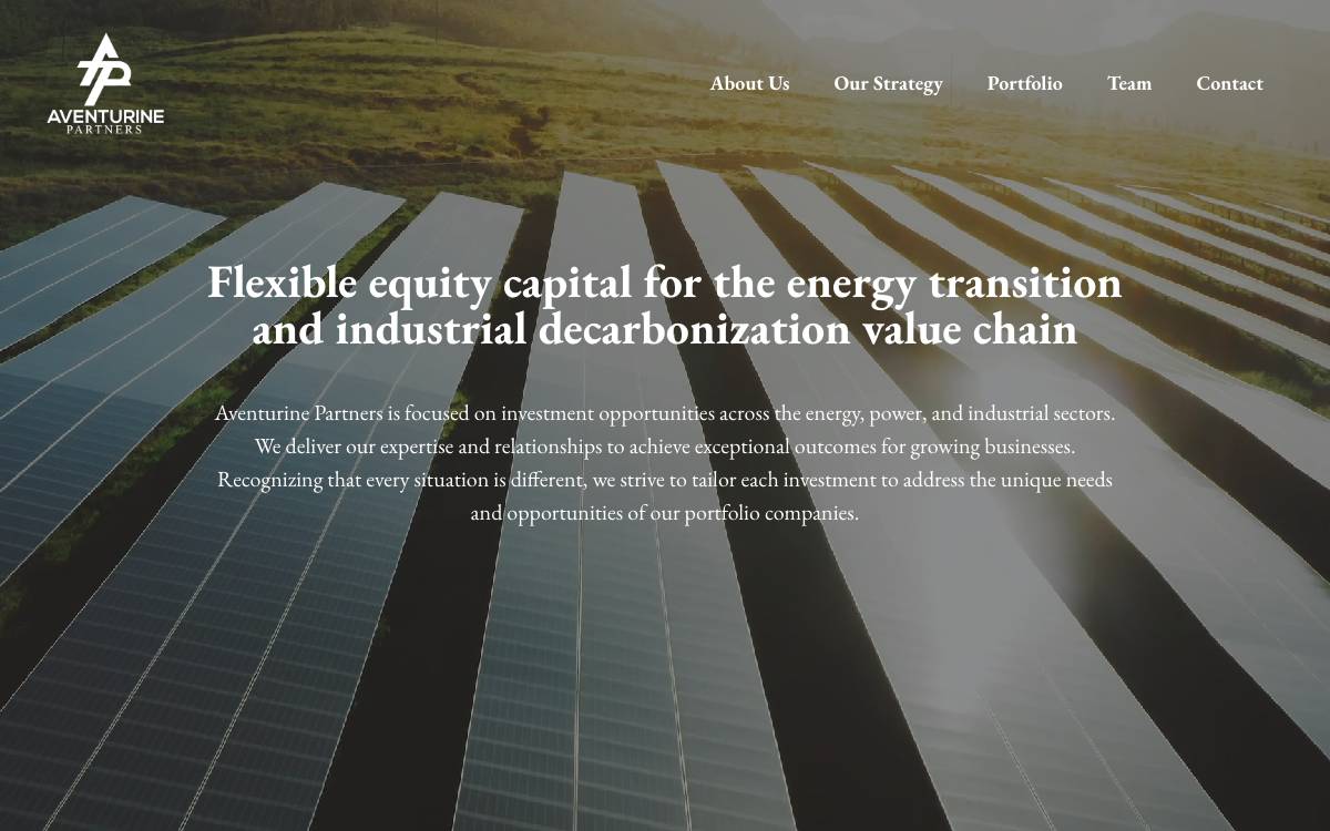 Aventurine Partners website preview