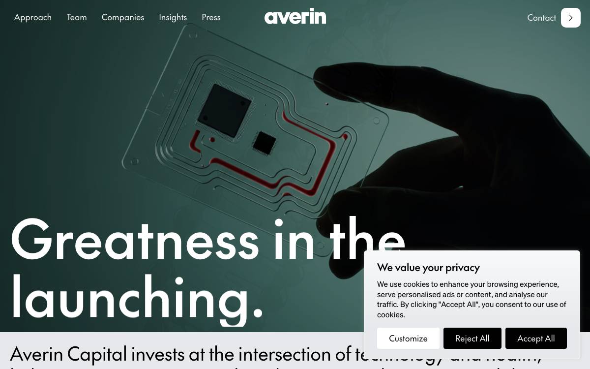 Averin Capital website preview