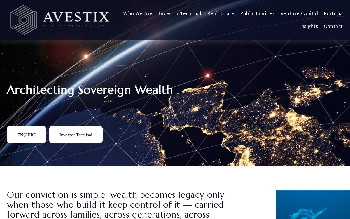 Avestix Group website preview
