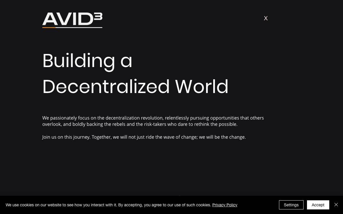 AVID3 website preview