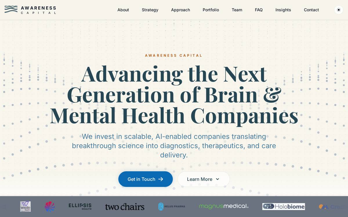 Awareness Venture website preview
