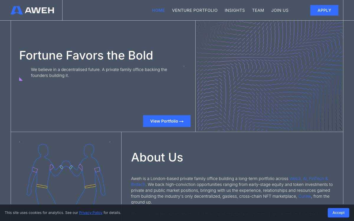 Aweh Ventures website preview