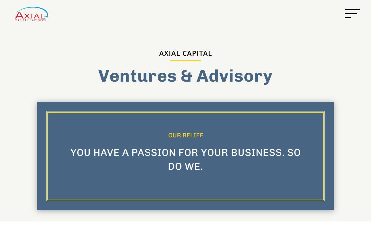 Axial Capital Partners website preview