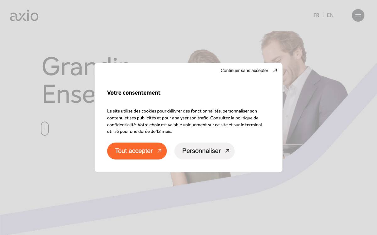 AXIO Capital website preview