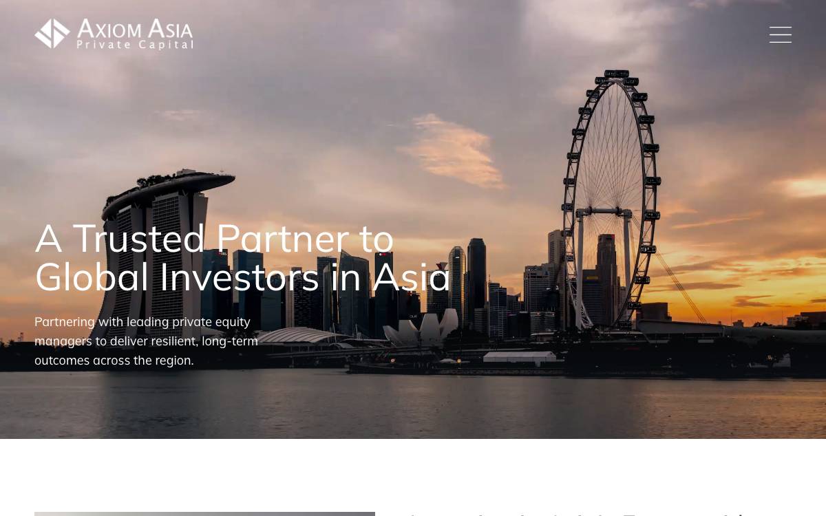 Axiom Asia Private Capital website preview