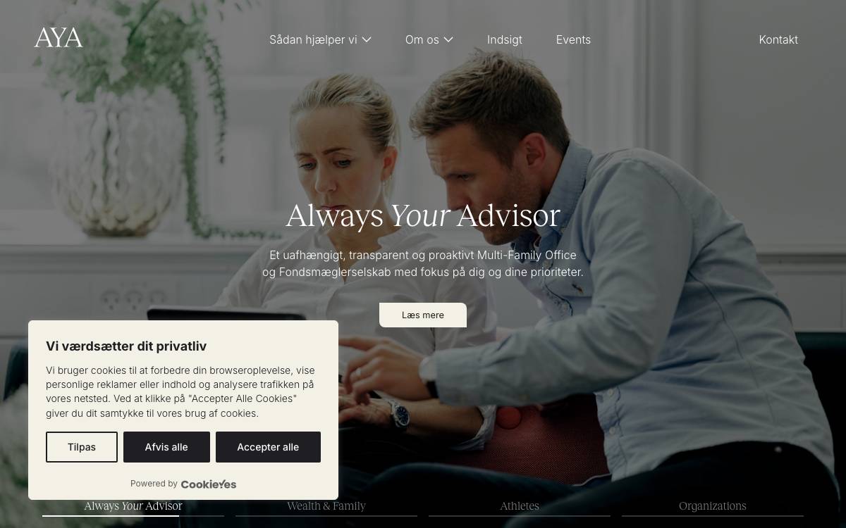AYA – Always Your Advisor website preview