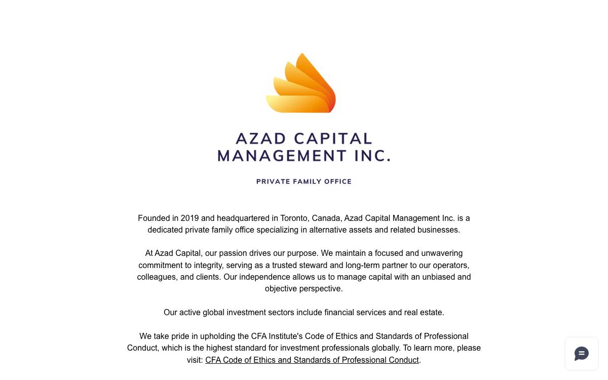 Azad Capital Management website preview