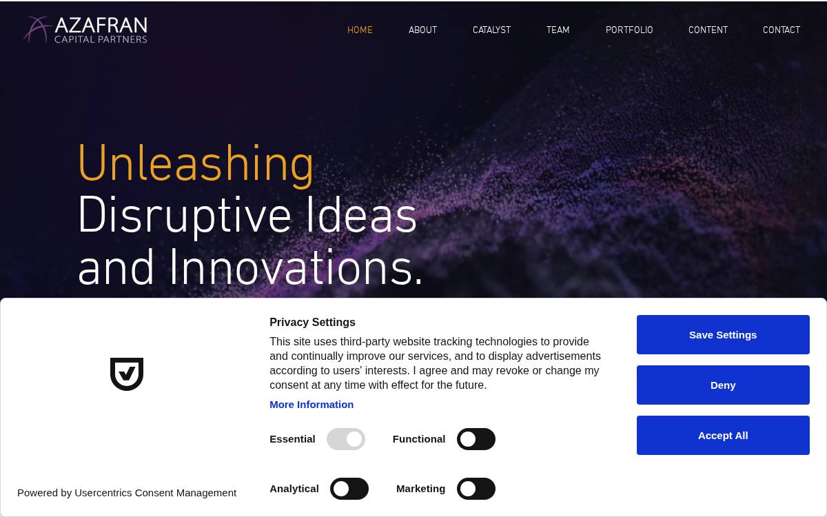 Azafran Capital Partners website preview