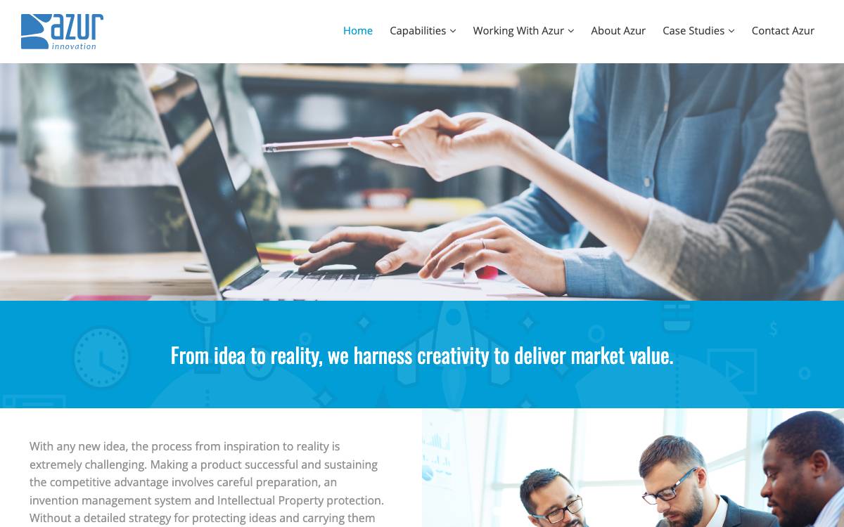 Azur Innovation Fund website preview