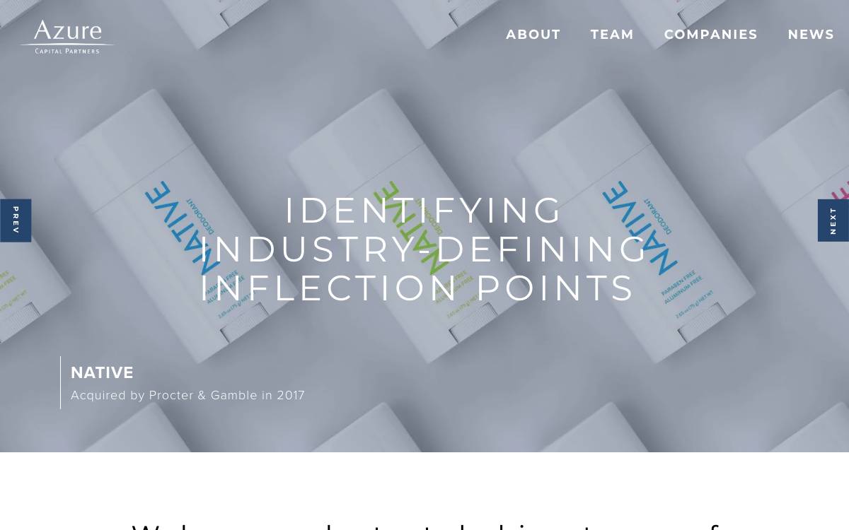 Azure Capital Partners website preview