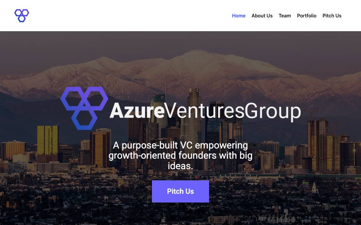 Azure Ventures Group website preview
