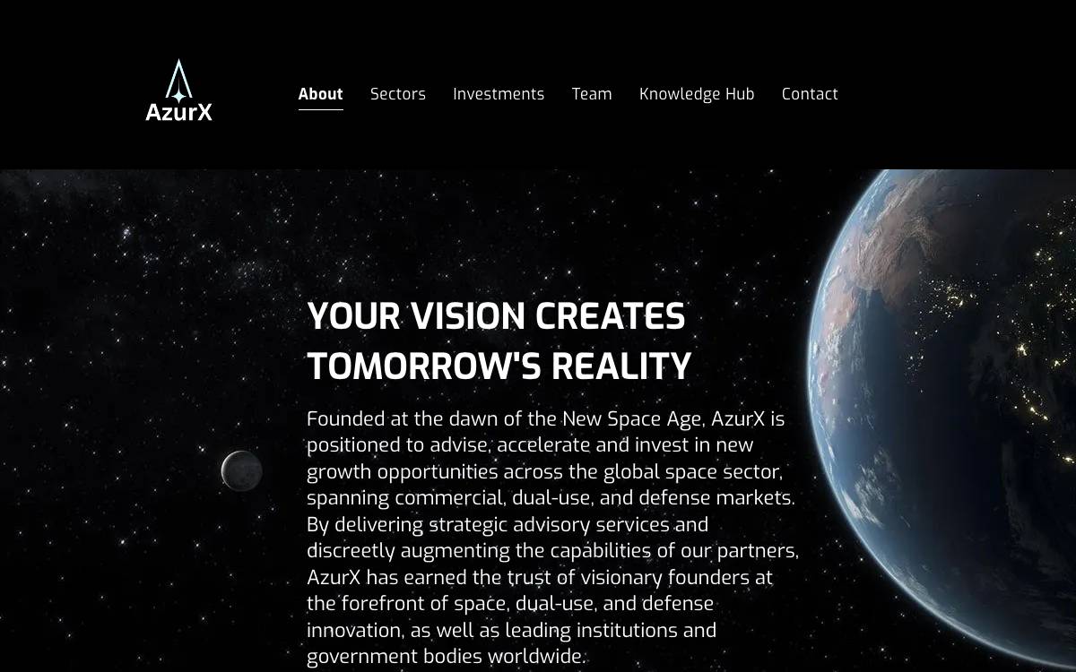 AzurX website preview