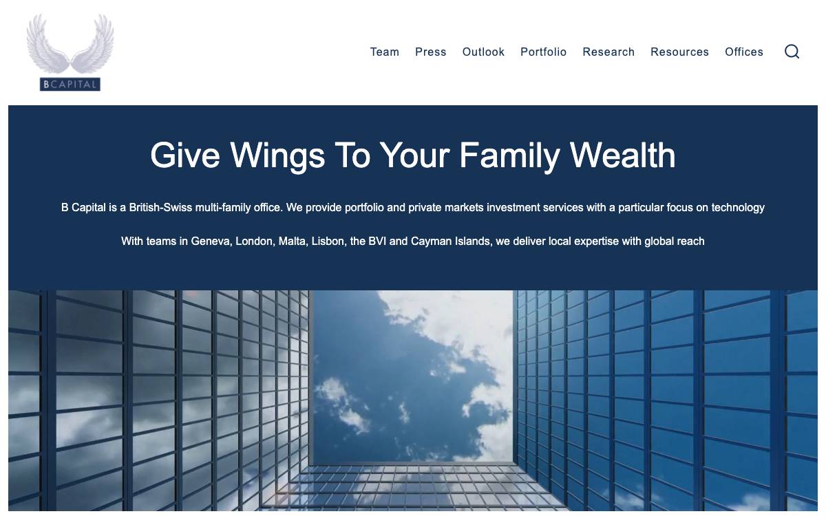 B Capital website preview