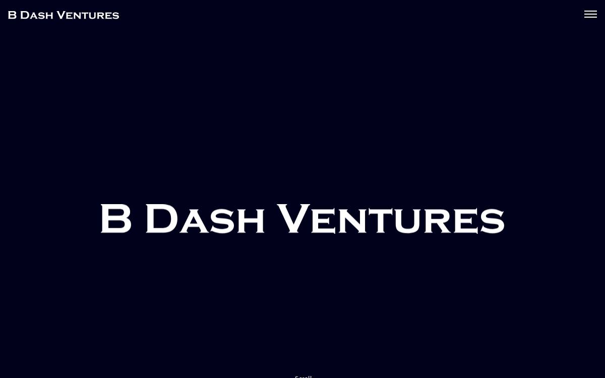 B Dash Ventures website preview