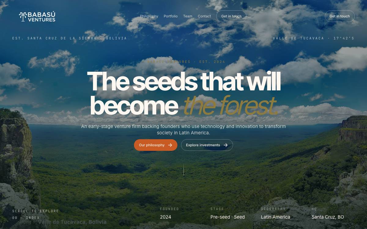 Babasú Ventures website preview