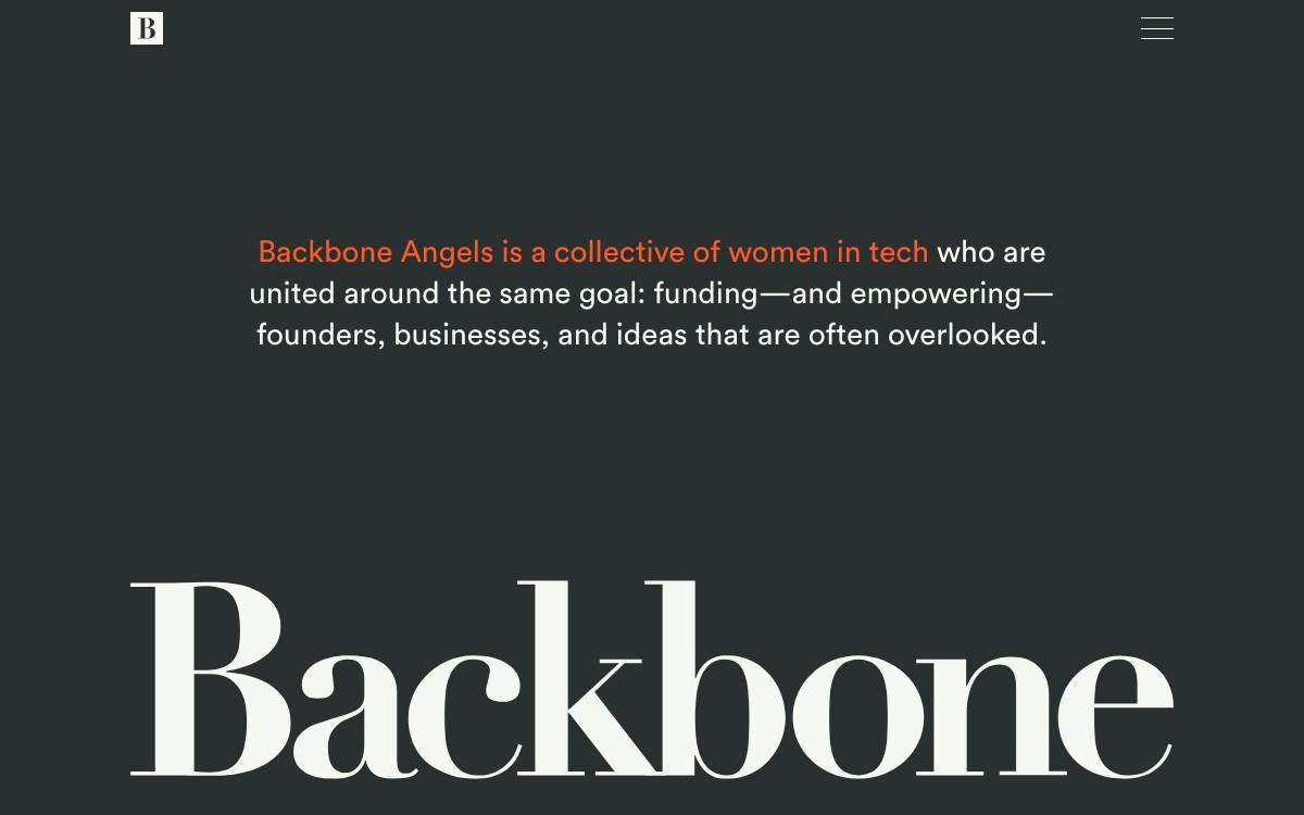 Backbone Angels website preview