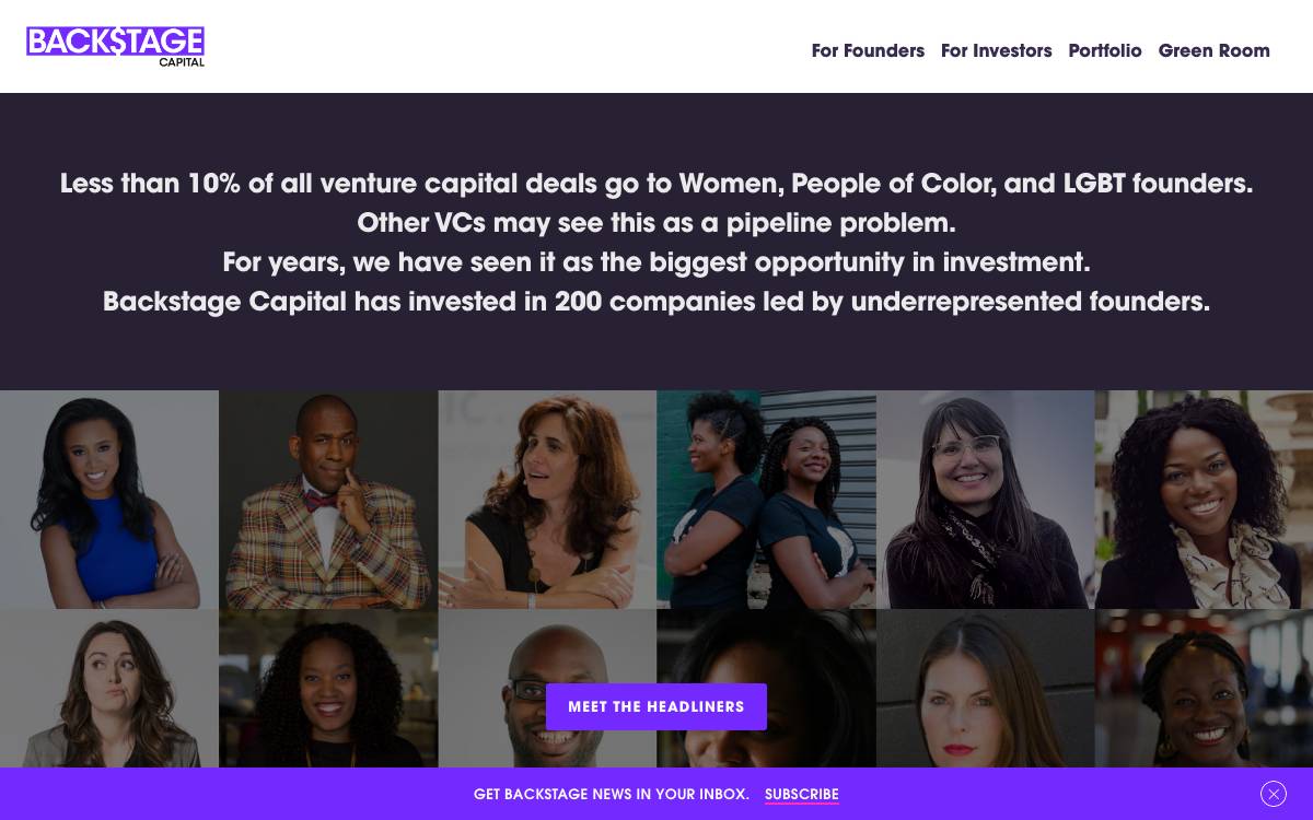 Backstage Capital website preview
