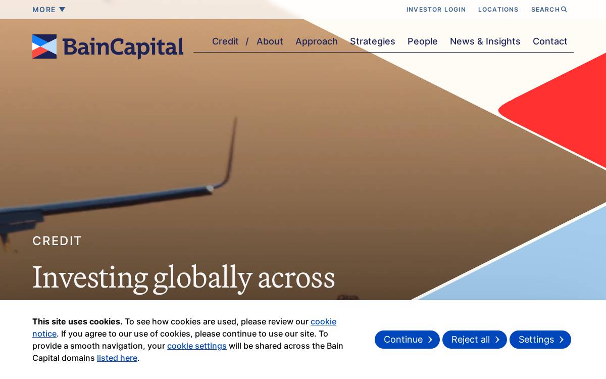 Bain Capital Credit website preview