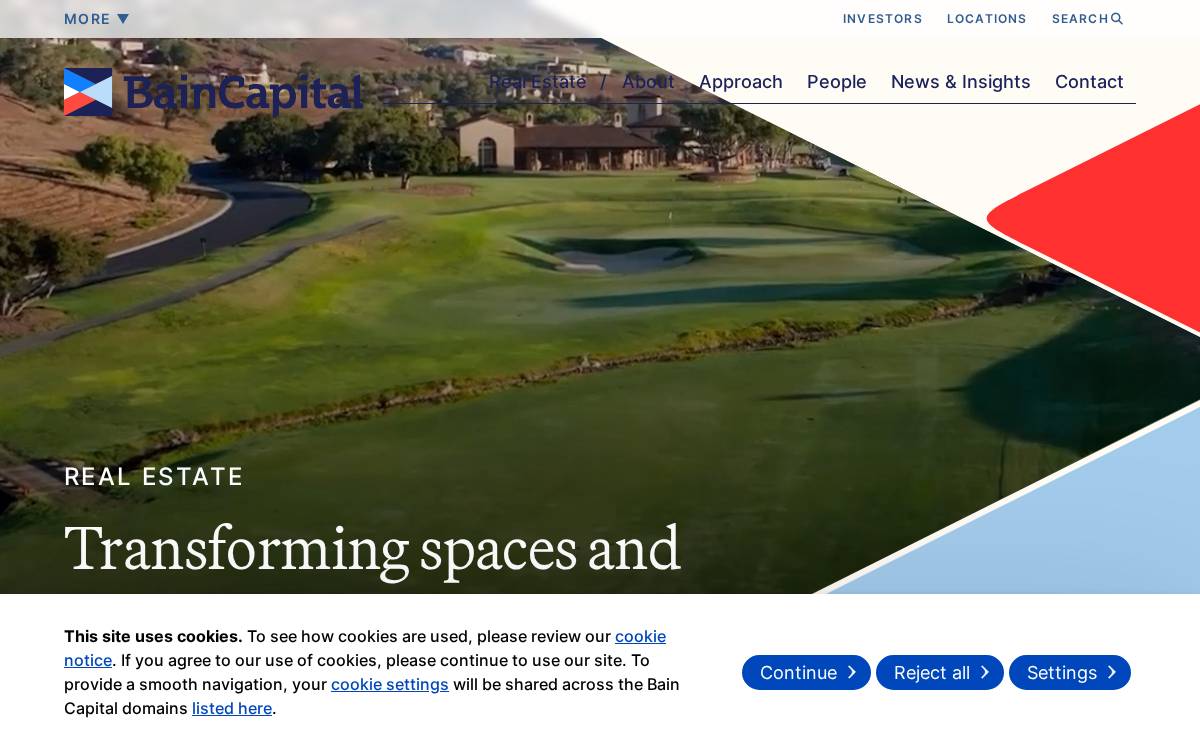 Bain Capital Real Estate website preview