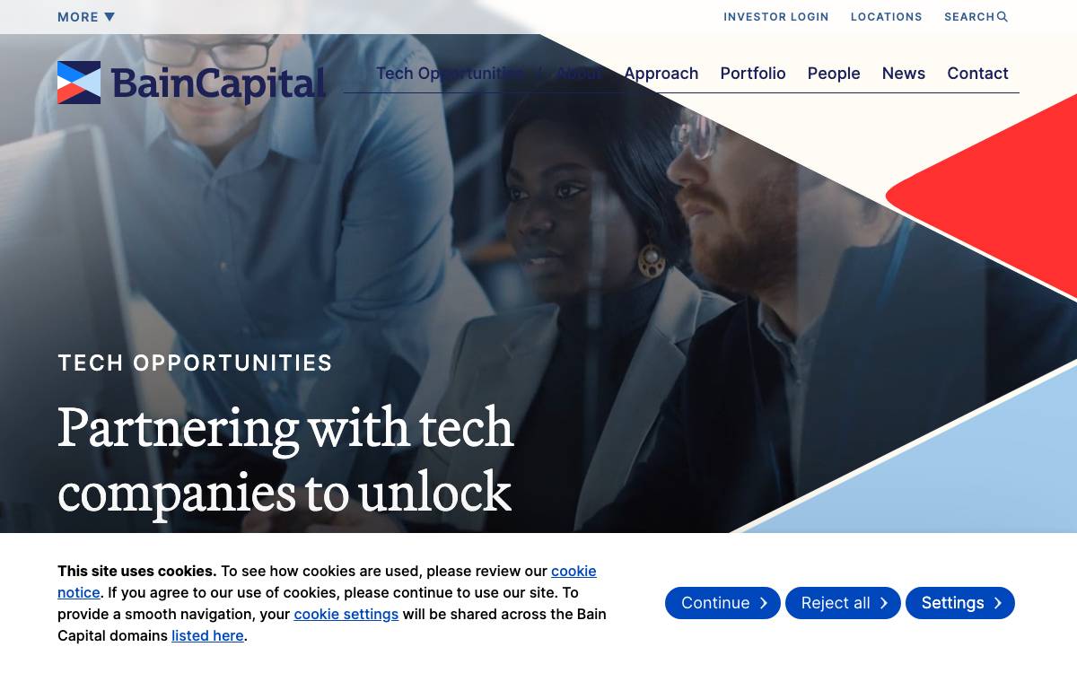 Bain Capital Tech Opportunities website preview