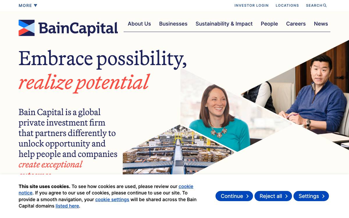 Bain Capital Venture website preview
