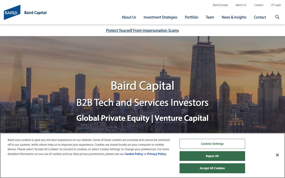 Baird Capital website preview