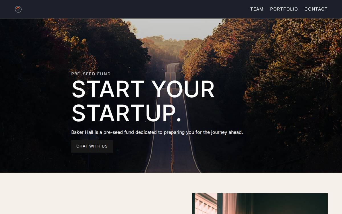 Baker Hall Capital website preview