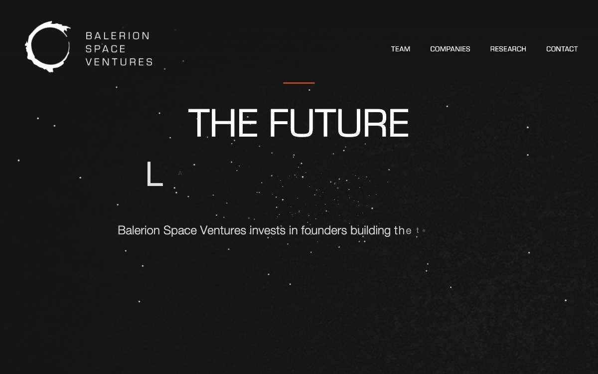 Balerion Space Ventures website preview