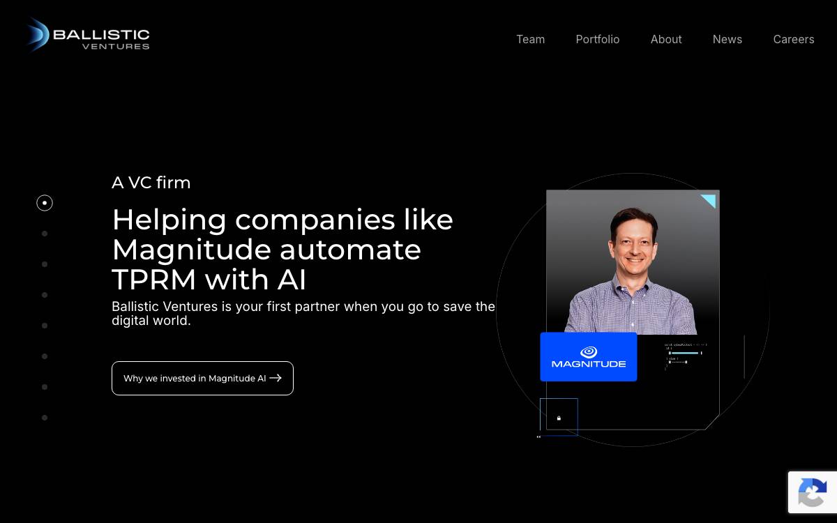 Ballistic Ventures website preview