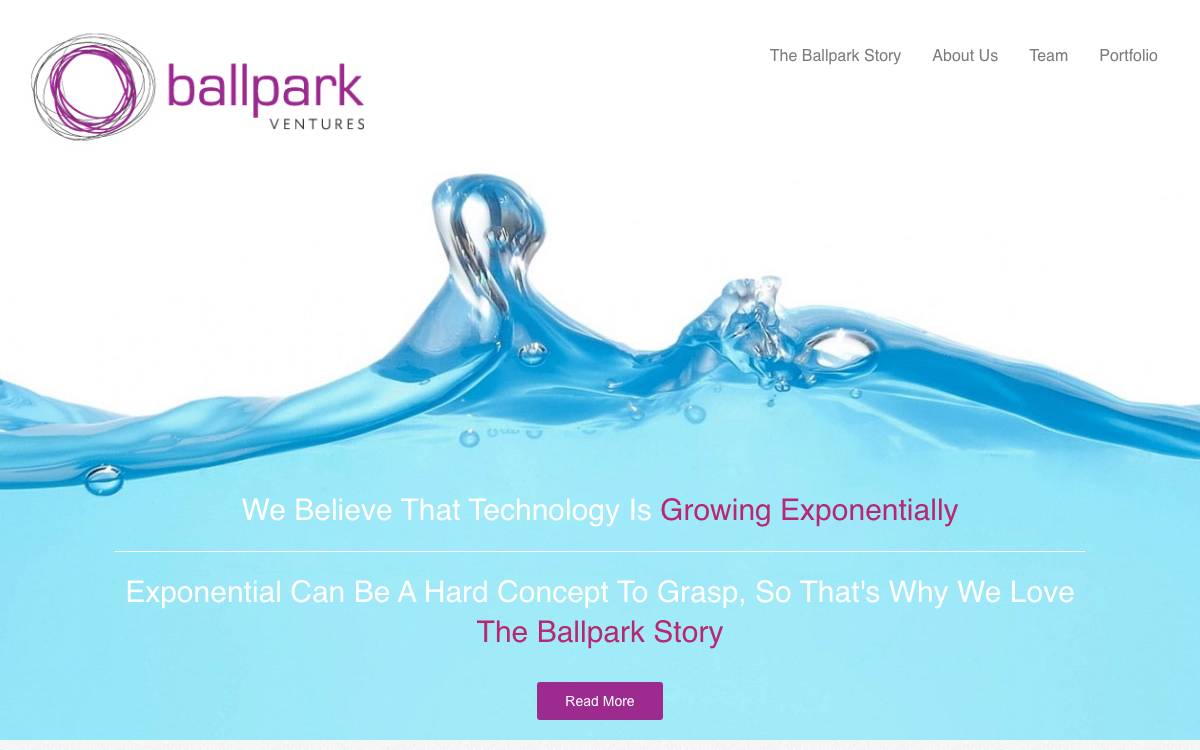 Ballpark Ventures website preview