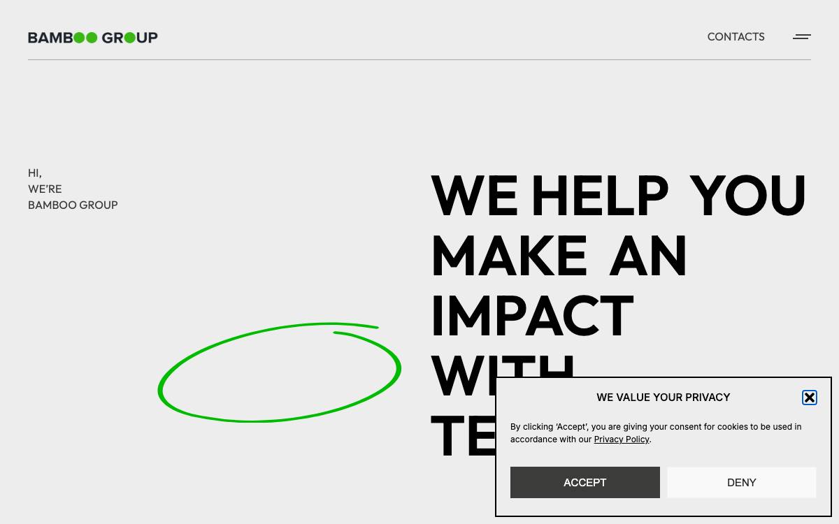 Bamboo Group OÜ website preview