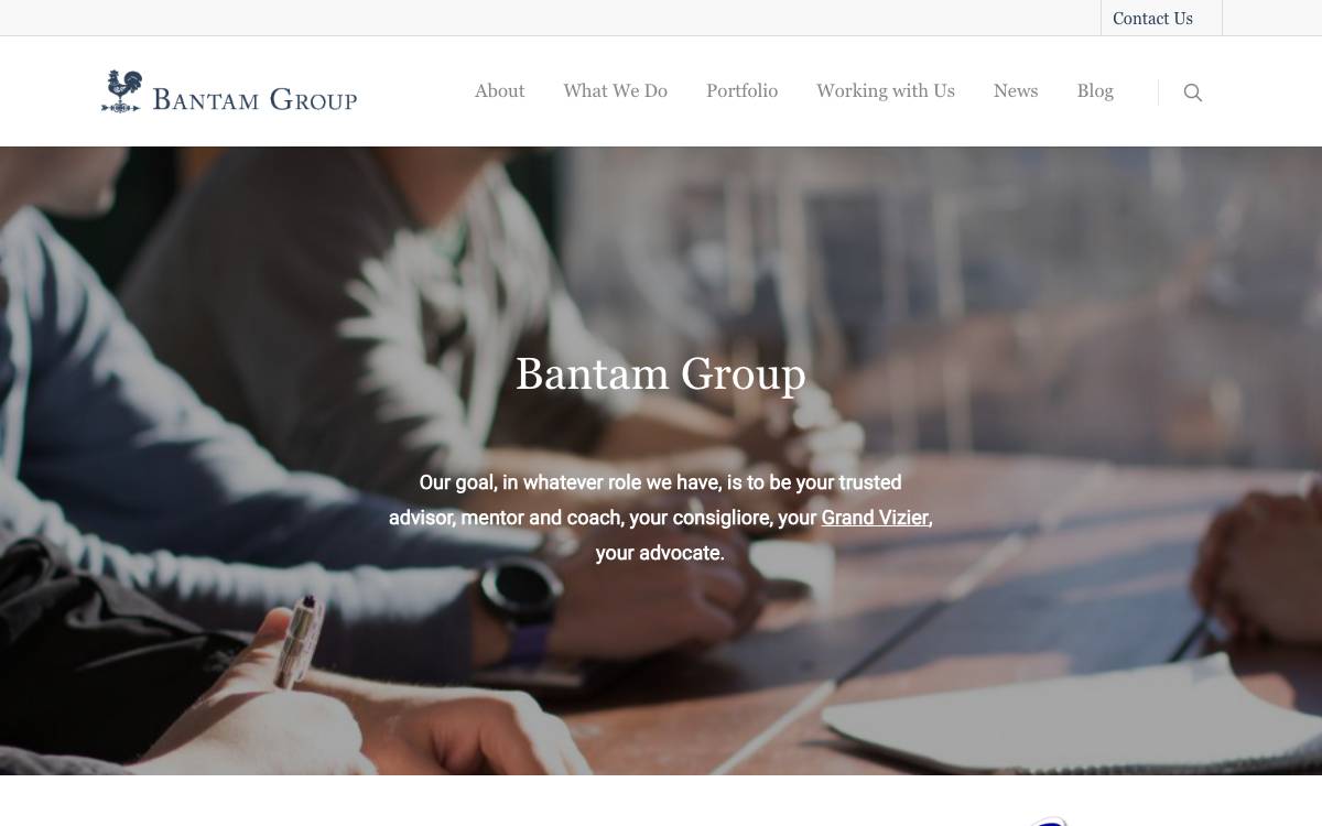 Bantam Group website preview