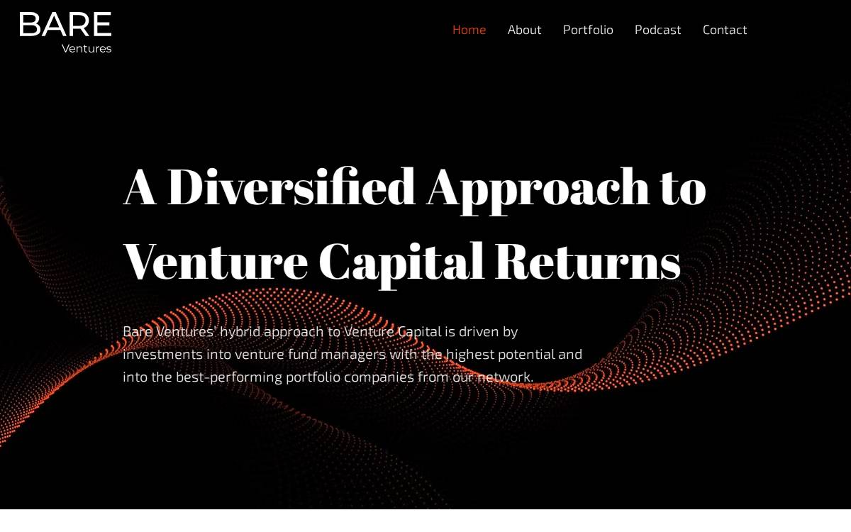 Bare Ventures website preview