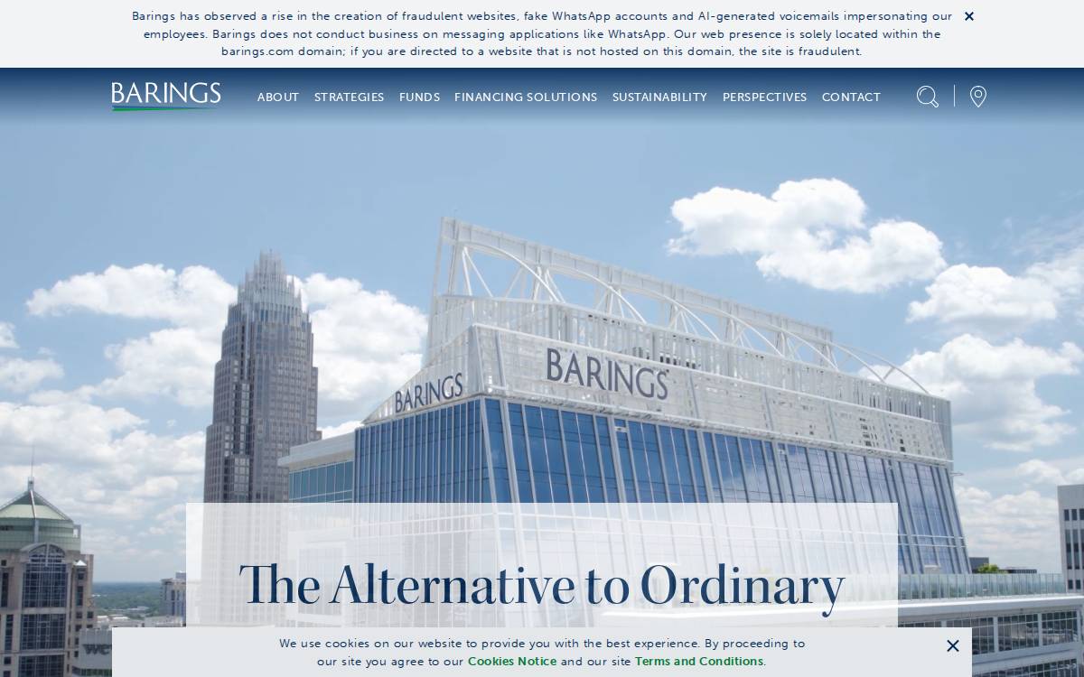 Barings BDC website preview
