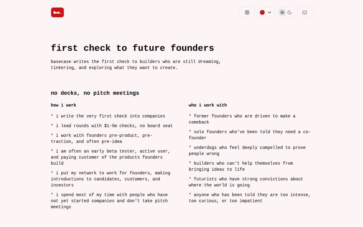 Base Case Capital website preview