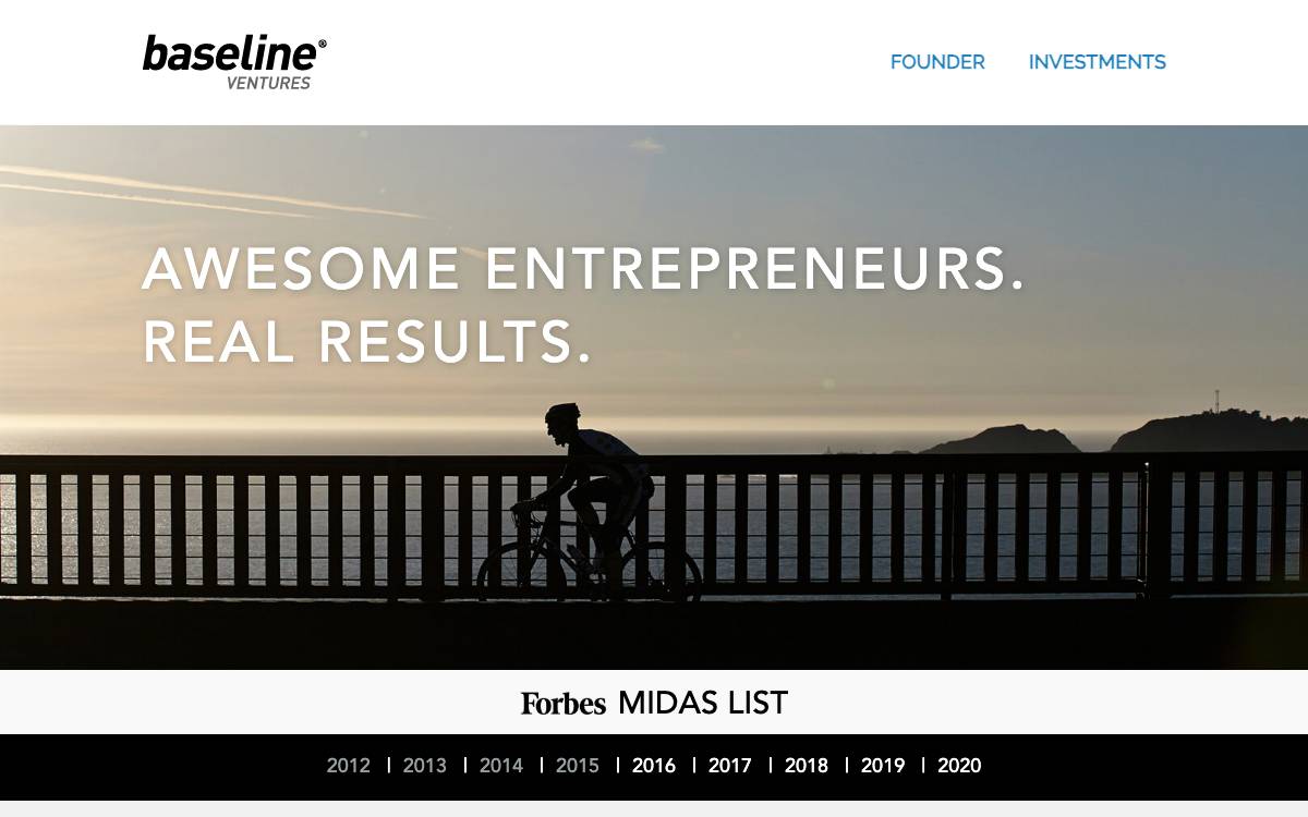 Baseline Ventures website preview