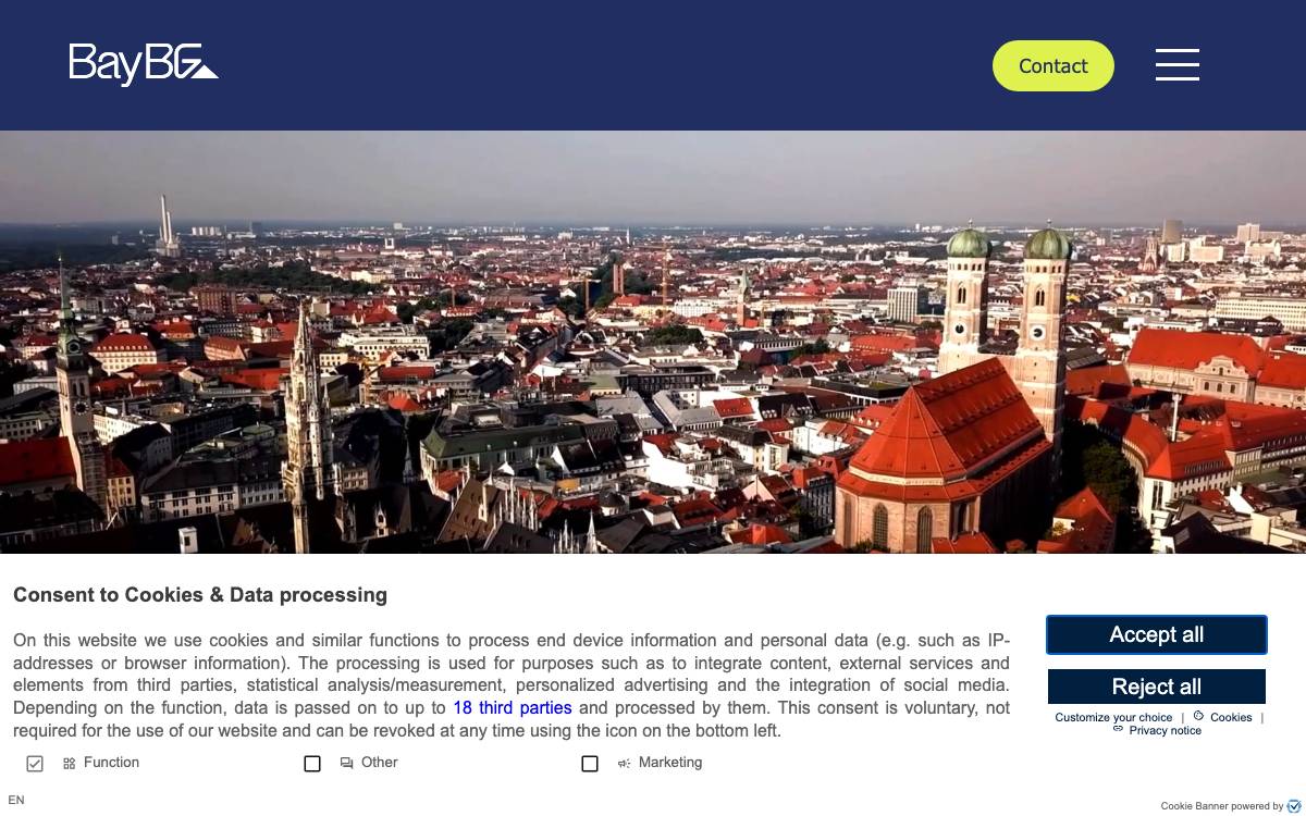 BayBG Bayerische Beteiligungsgesellschaft mbH website preview