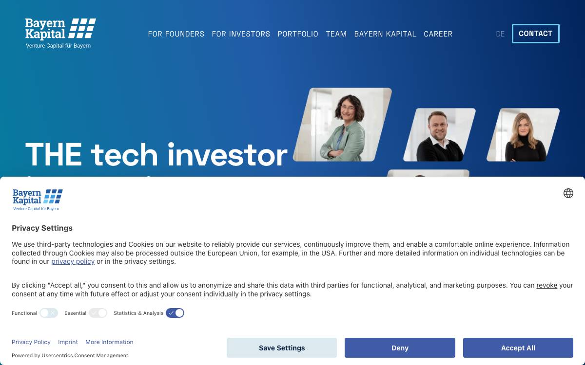 Bayern Kapital website preview