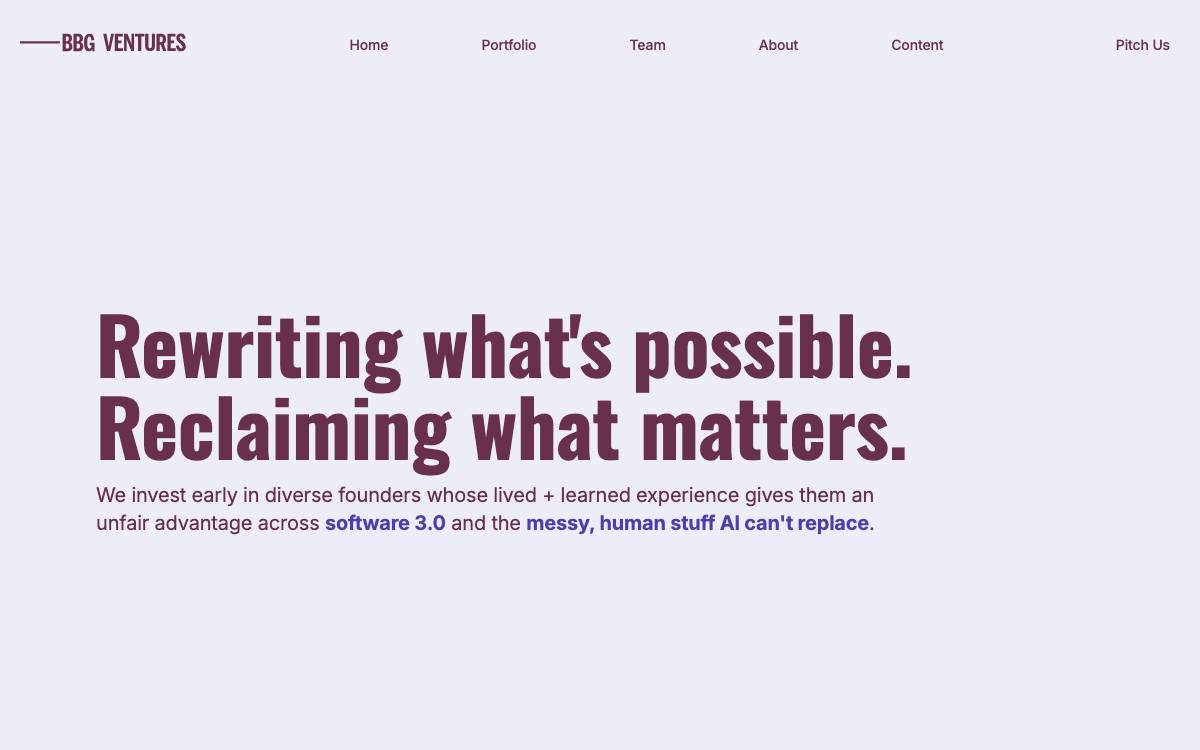 BBG Ventures website preview