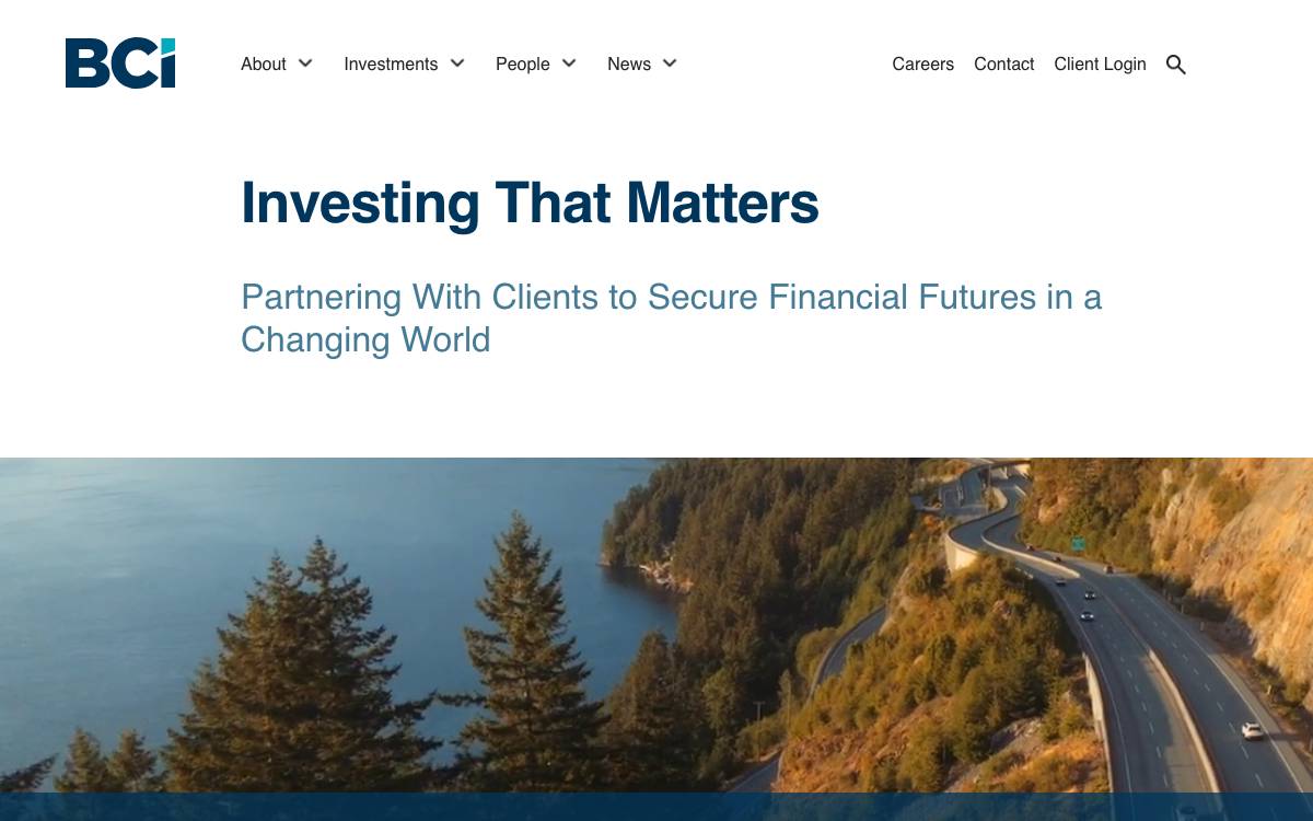 BCI website preview