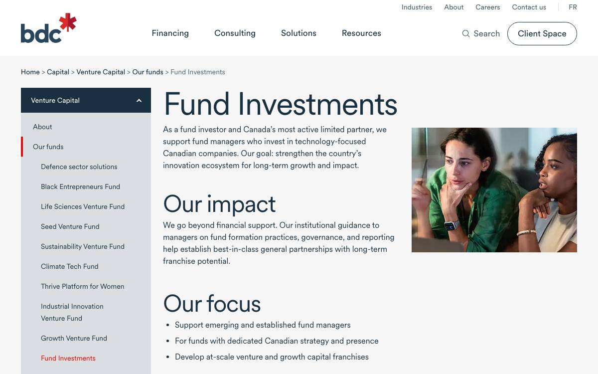 BDC Fund Investments (Fund-of-Funds) website preview