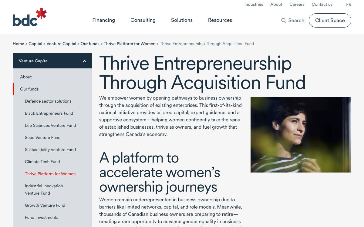 BDC Thrive ETA Fund website preview
