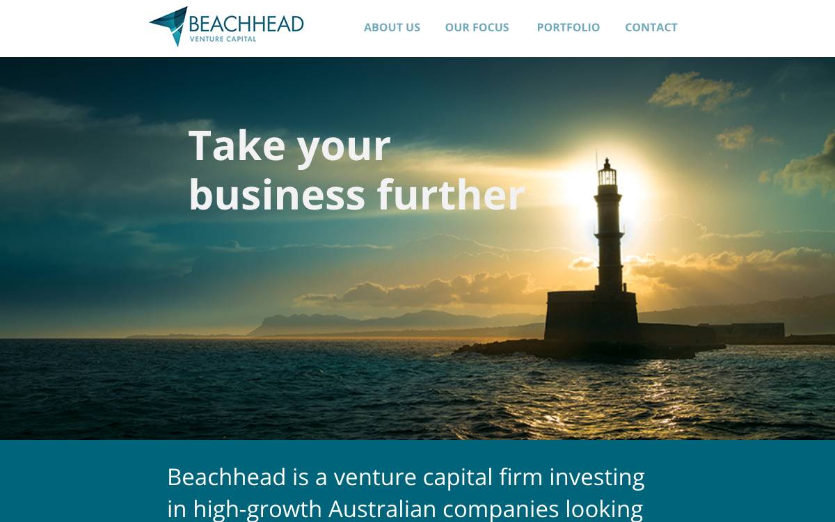 Beachhead Venture Capital website preview
