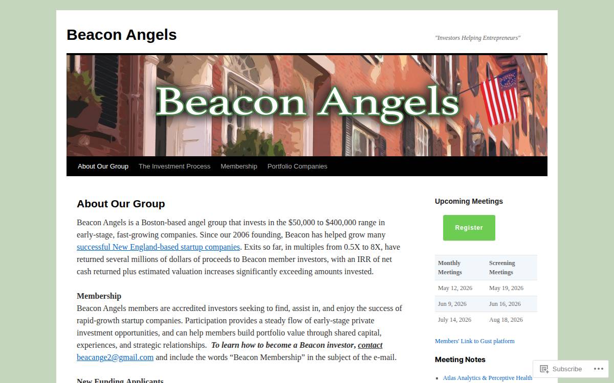 Beacon Angels website preview