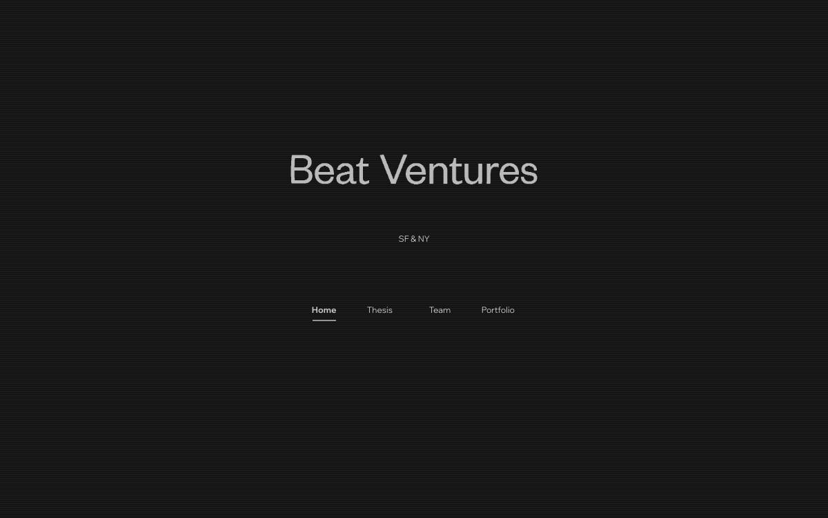 Beat Ventures website preview