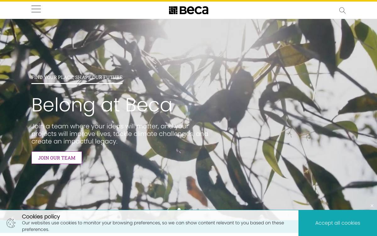Beca Ventures website preview