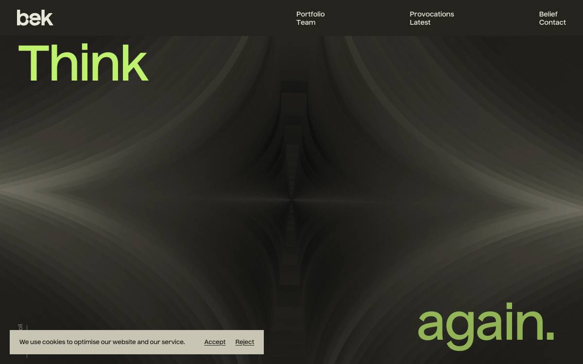Bek Ventures website preview