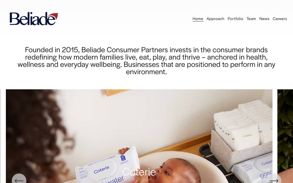 Beliade website preview