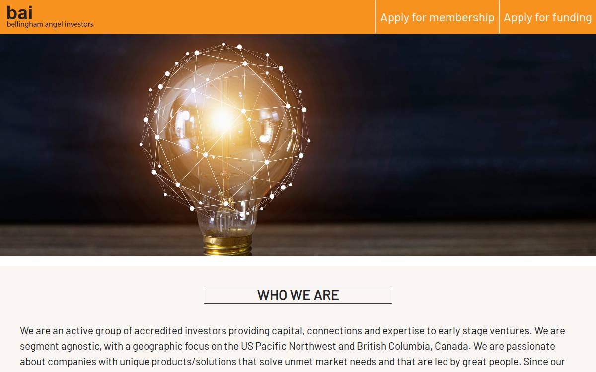 Bellingham Angels (Bellingham Angel Investors) website preview