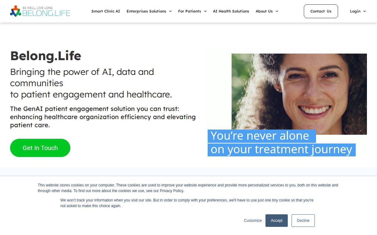 Belong.Life website preview